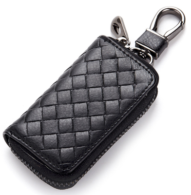 

Leather car key bag New braided male lady remote control key bag