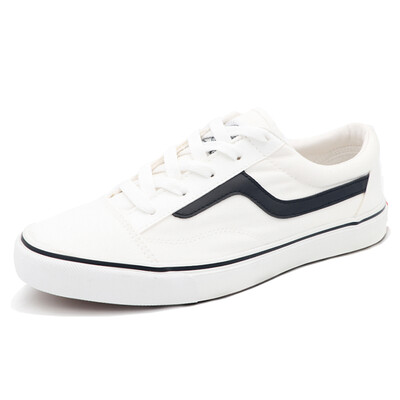

Warrior Casual Mens Low Help Womens Trendy Light White Tide Canvas Shoes WXY-A202 White Black 37 Large Size