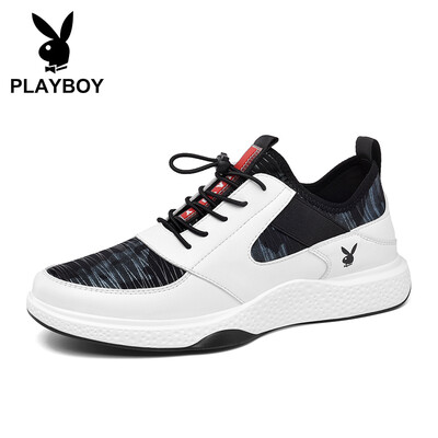 

Playboy PLAYBOY sports flying woven casual shoes male one pedal running wild DS81046 white 43