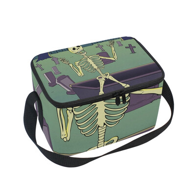 

ALAZA Lunch Box Insulated Lunch Bag Large Cooler Skeleton Tote Bag