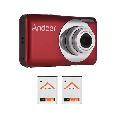 

Andoer 16MP 720P HD Digital Camera Video Camcorder with 2pcs Rechargeable Batteries 8X Optical & 4X Digital Zoom Anti-shake 27inc