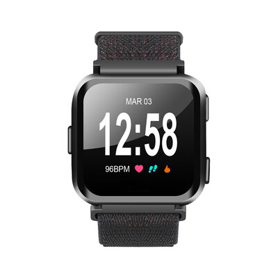 

Fitbit Versa Watch Bands 24cm Nylon Sport Loop Small Large Adjustable Closure Wrist Bands Replacement Straps for Fitbit Versa Smar
