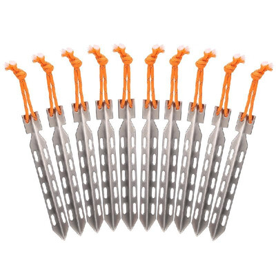 

6pcs10pcs V Shape Titanium Tent Pegs Windproof Outdoor Camping Tent Nail Stakes