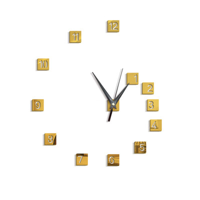 

Living Room Mute Diy Acrylic Digital Mirror Wall Clock
