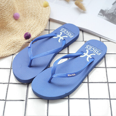

UNLIMON Fashion Summer Couple Beach Constellation Flip Flops