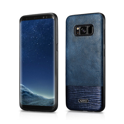 

XOOMZ for Samsung Galaxy S8 Phone Capa PU Leather Coated TPU Smartphone Back Case Cover for Samsung Galaxy S 8 G950 Bag - Black