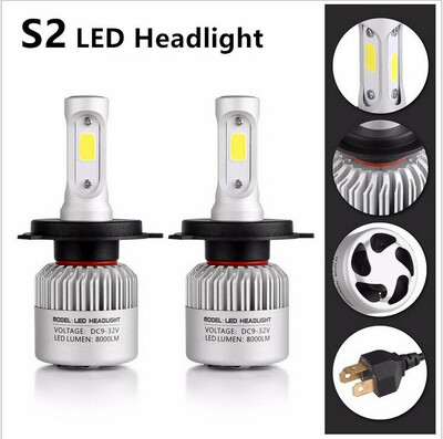 

2X 3000K H4 LED H7 H11 H8 HB4 H1 H3 HB3 Auto S2 Car Headlight Bulbs 72W 8000LM Car Styling 6500K 4300K 8000K led automotivo
