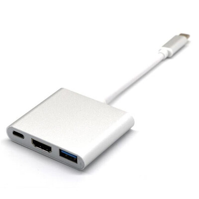 

3 in 1 Hub Type C USB 31 to PD USB-C 4K 2K 1080p HDMI USB30 USB 30 Adapter For Apple Macbook
