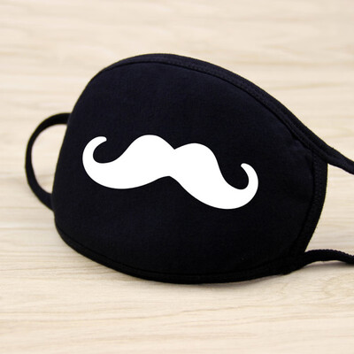 

Fashion Cool Teeth Pattern Cotton Face Masks Anti Dust Mouth Mask Washable Mouth Cover Black for Man Woman