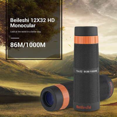 

12X32 Dual Focus Monocular BAK4 Spotting Telescope Zoom Optic Lens Binoculars Coating Lenses Hunting Optic Scope with Phone Clip