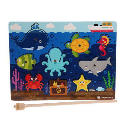 

GoryeoBaby Wooden Animals Numbers Cognitive Puzzle Board Educational Toys for Baby Kids