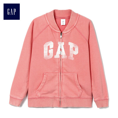 

GAP flagship store female young casual long sleeve zipper sweater 419363 rose pink 2YRS