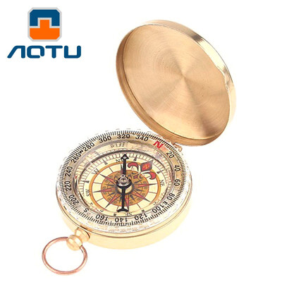 

Outdoor equipment pure copper flip multi-function directional compass luminous gilt map compass
