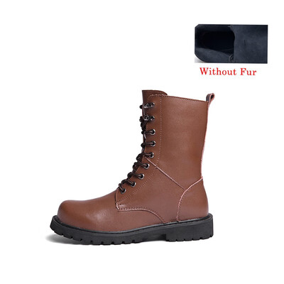 

Military Boots Men Winter Shoes Warm Men Leather Boots Footwear Cowboy Tactical Boots Men Shoes Size 38-48