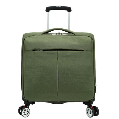 

Waterproof Oxford Cloth 18 Inch Luggage Bag Trolley Travel Suitcase with Aluminum Rod Spinner Wheels Carry-ons Men Baggage Bags