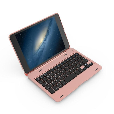 

F1 Wireless BT Keyboard Folding 2 in 1 Case Portable Metal Foldable Stand Cover Holder Keypad for IOS IPad Mini 4