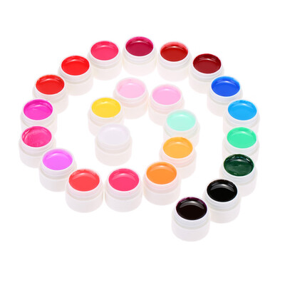 

ANSELF 24pcs Mix Pure Colors UV Nail Gel Polish Extension Professional UV Gel Set Builder Gel for Nail Varnish Nail Art Decoration