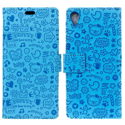 

MOONCASE ASUS ZenFone Live L1 ZA550KL Little Witch Leather Case - Blue