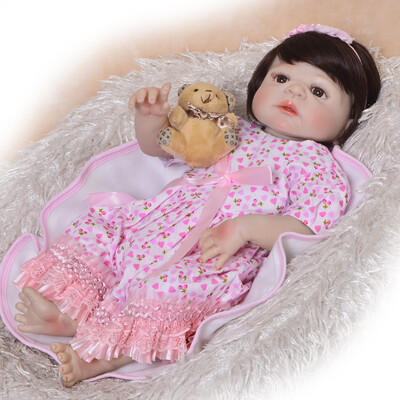 

New Arrival 23 Realistic Girl Princess Toy Doll Reborn Full Silicone Vinyl Babies Lifelike Alive New Born Baby Dolls