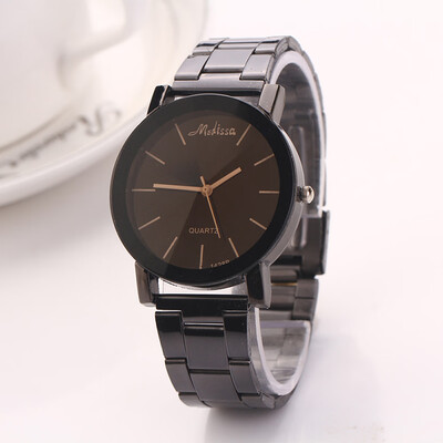 

Automatic Mechanical Distinctive Couples Black Steel Strip Quartz Watch Plush Band