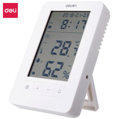 

Deli deli 41 inch LCD screen alarm function temperature&humidity meter indoor&outdoor universal white 8808