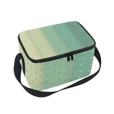 

ALAZA Lunch Box Four Color Dots Insulated Lunch Bag Large Cooler Tote Bagfor Men Women