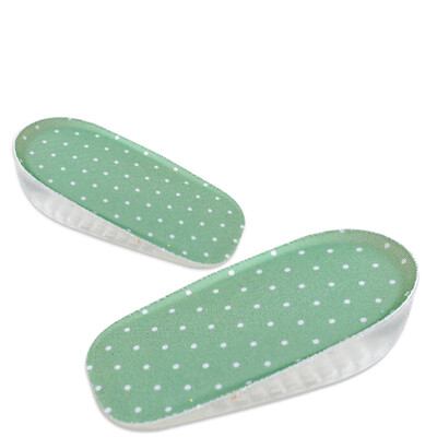 

3AnGnI Bonnie Silicone Invisible Heightening Insole Mens Shock Comfortable Green Dot Womens 25cm