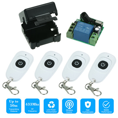 

433MHz DC12V 1CH RF Wireless Remote Control Switch 5PCS RF 433MHz Transmitter Remote Controls For Household Appliances Electroni