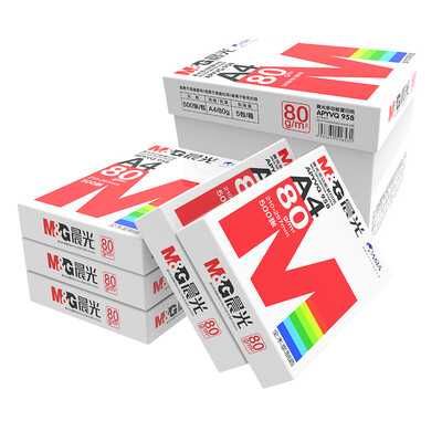 

Morning light M&G red morning light A480g copy paper 500 sheets pack 5 packs box total 2500 sheets APYVQ958