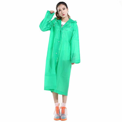 

Reusable Portable Raincoats for Adults EVA Travel Camping Walking Rain Jackets Breathable Rainwear with Hood Sleeves