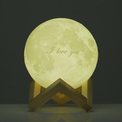 

Tooarts Moon Lamp ❤ Valentines Day Gift I LOVE YOU ❤ 3D Printed LED Light Modern Art Home Decor Moon In My Room EU Plug 100-240V