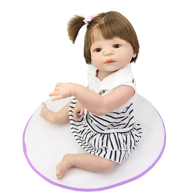 

New Design 23 Inch Full Silicone Baby Doll 100 Handmade Lifelike Reborn Babies Boy Toy For Kid Birthday Gift Bedtime Playmate