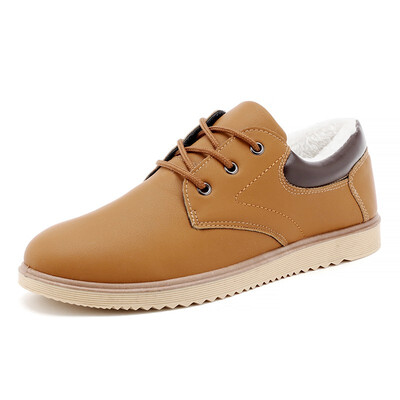 

Warm cotton lining Mens fashion sneakers flat casual soles