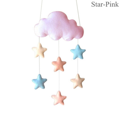 

Lovely Cloud Raindrop Heart Baby Gift Nursery Fabric Tent Wall Hanging Decor Shower Gift White Pink Photo Props Bed Hanging