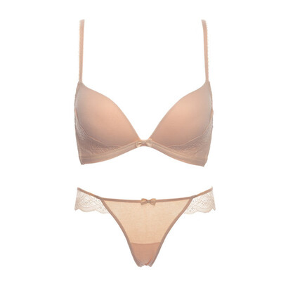 

sexy lace Seamless Wire Free push up women underwear comfortable fashion bra&panty bra set
