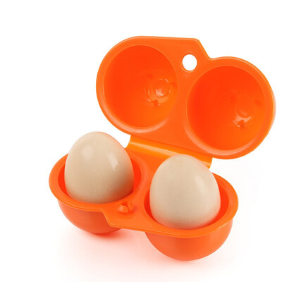 

Kitchen Folding 2 Egg Case Convenient Egg Storage Box Outdoor Camping Carrier Hiking Egges Container Mold