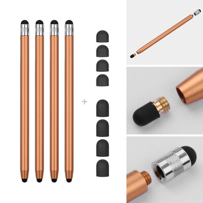 

2 in 1 Universal Touchscreen Stylus Pen for All Touchscreen Tablets Cell Phones with 8 Extra Replaceable Soft Rubber Tips 4pcs Red