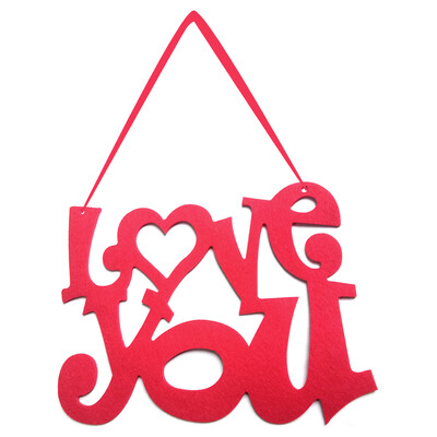 

Non-woven Wall Hanging Decoration Handmade Signs Door Ornaments Plaque Hanger for Valentine Holiday Gift