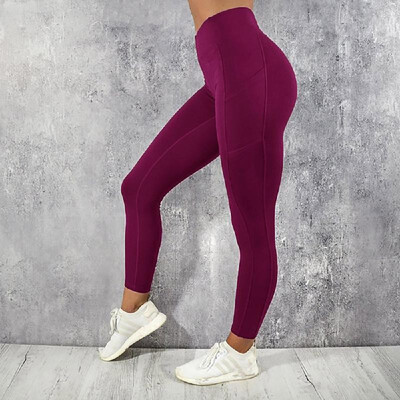 Women Yoga Pants Elastic Sport Thin Fleece Slim Capris Quick Dry Trousers Skinny Gym Leggings