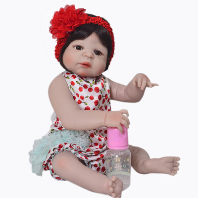 

New Arrival 23 Realistic Girl Baby Doll 57cm Baby Reborn De Silicone Completa Handmade China Style Reborn Boneca Kid Xmas Gift