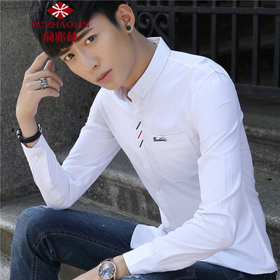 

Yu Zhaolin YUZHAOLIN shirt 2019 spring new wild casual long-sleeved shirt C212-995 white 2XL