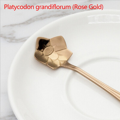 

NeillieN Stainless steel spoon coffee spoon cherry spoon Golden Rose spoon companion gift spoon creative gift spoonladle