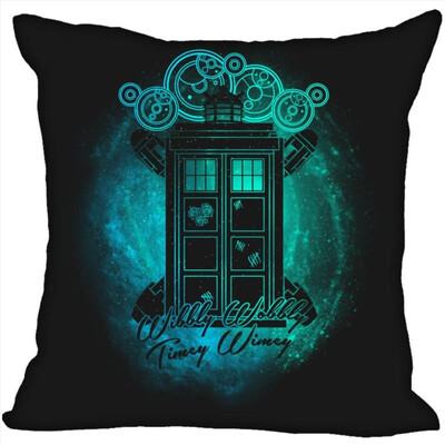 

Doctor Who Pillow Cover Bedroom Home Office Decorative Pillowcase Square Zipper Pillow Cases Satin Fabric No Fade