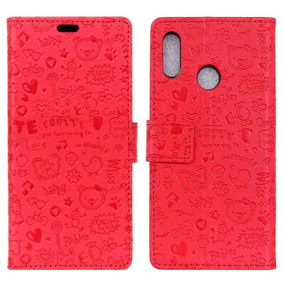 

MOONCASE BQ Aquaris C Little Witch Leather Case - Red