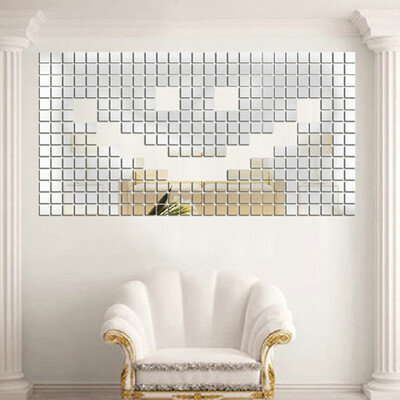 

DIY Acrylic Square Solid Mirror Wall Sticker Bathroom Porch Ceiling Decoration Stickers