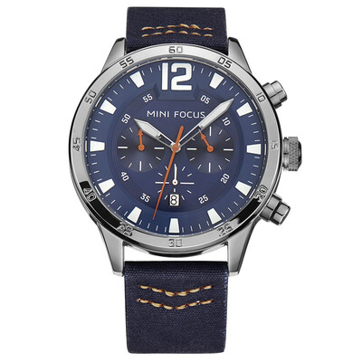 

BOFUTE Mens Watch Fashion Three Eyes Six Needles Calendar Luminous Waterproof Nylon Cloth Belt 0006G