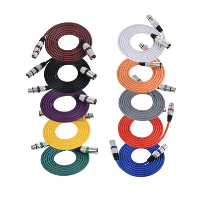 

ammoon 2m 66ft XLR Male to Female Cable Cord Straight Plugs for Microphone Mixer Loudspeaker Amplifier Equalizer 10-Pack in 10