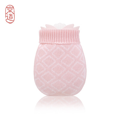 

JZAO silicone hot water bottle warm water bag water warm hand cute small cherry powder