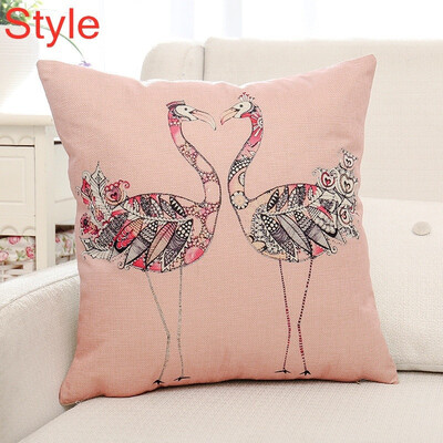 

Cotton Linen Pattern Pillow Car Sofa Pillow Cushion Lumbar Pillow 1 Piece Set 45X45CM