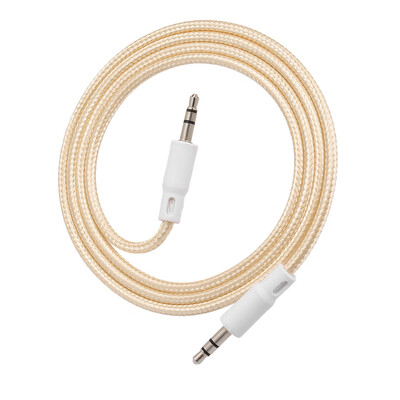

35mm Jack Auxiliary Audio Cable Male to Male Stereo Audio Extension CordGold